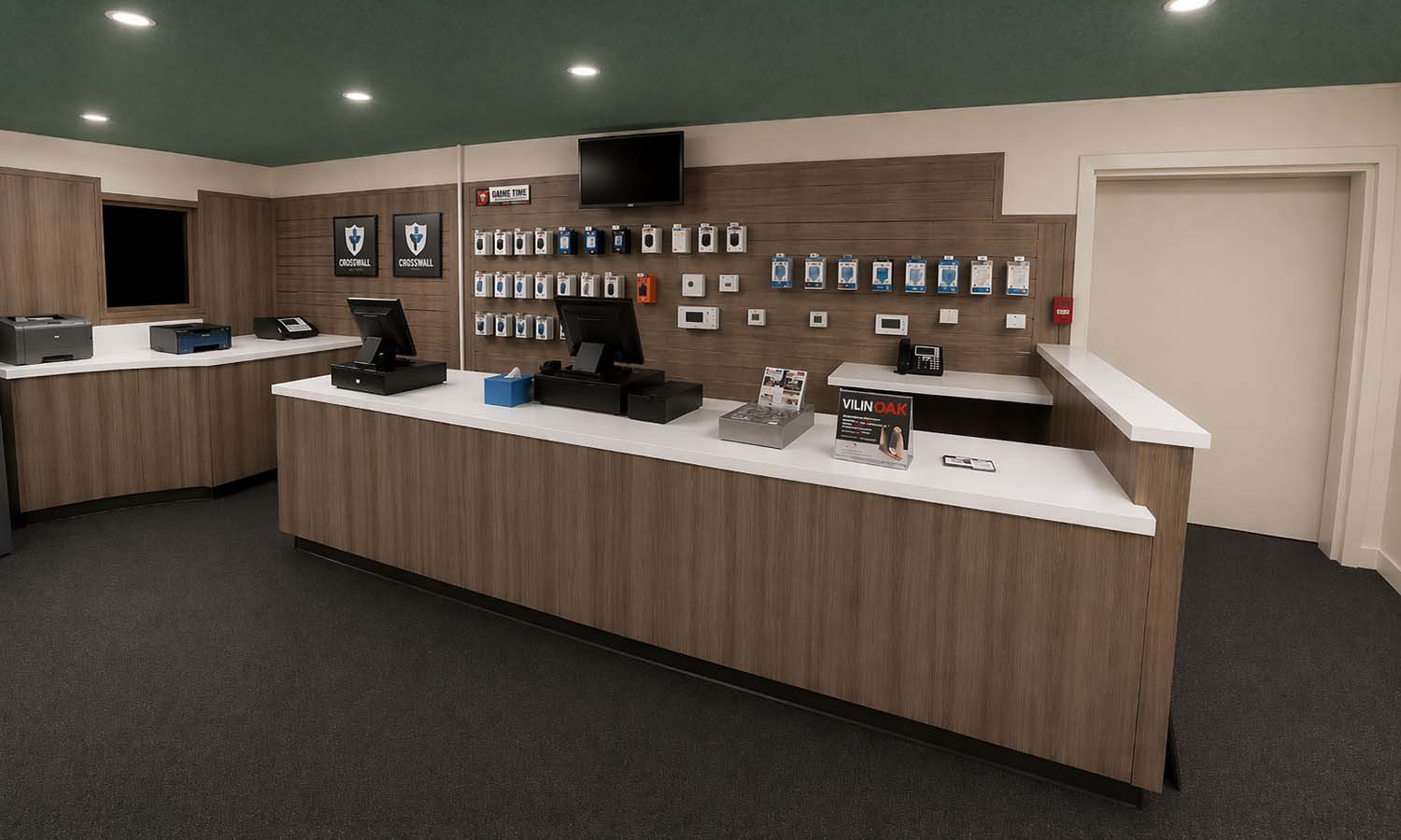 An interior rendering of the HWS Campus Store.