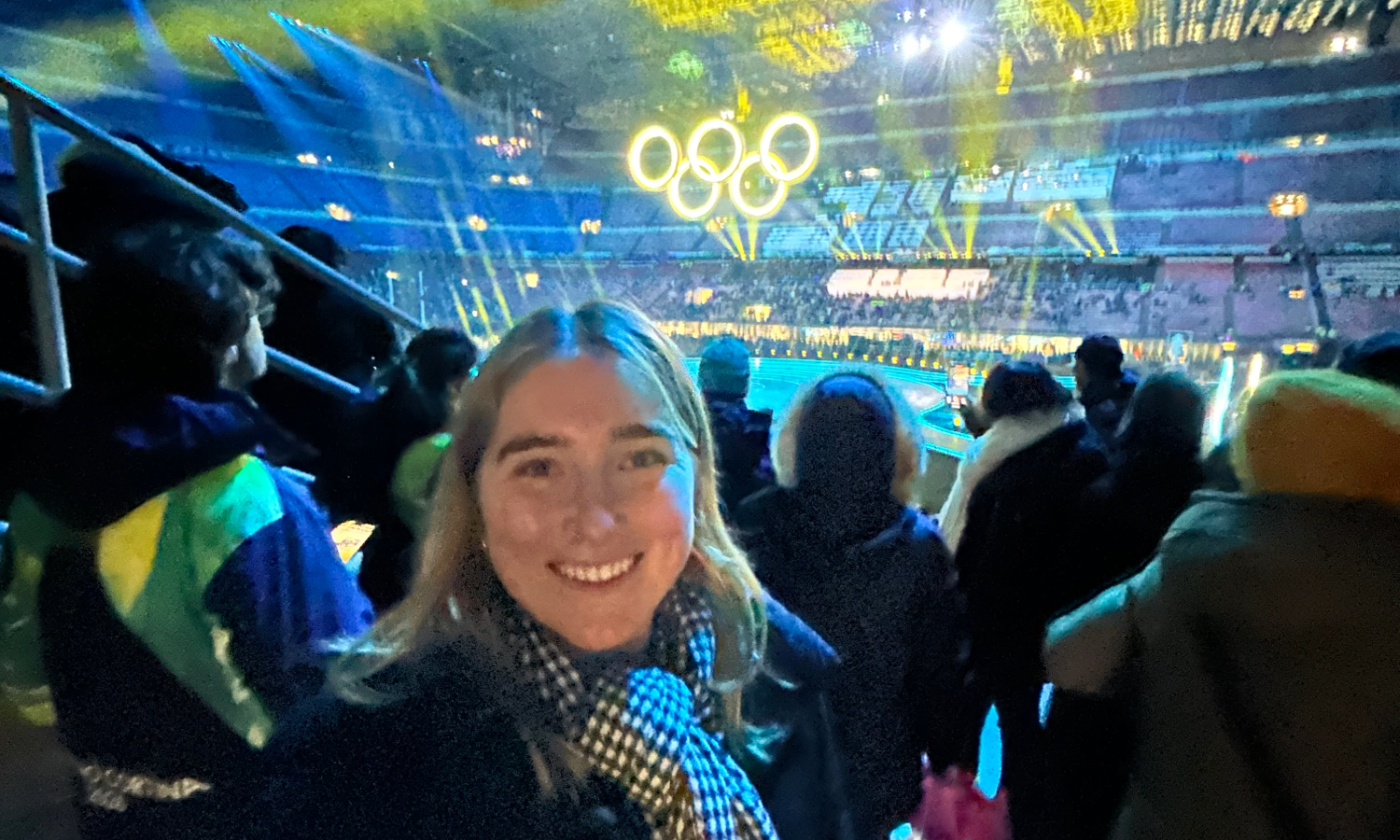 Mia Tetrault ’25 at the Opening Ceremonies.