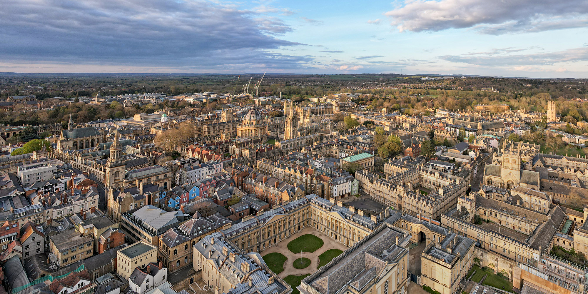 An aerial view of the University of Oxford