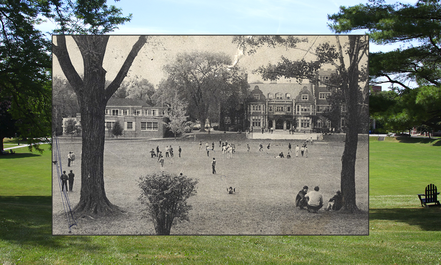 In This Week in Photos, we look at the HWS campus of today and yesterday. Whether the 1960s or the 2020s, the Quad is always a popular place to relax on a sunny day.