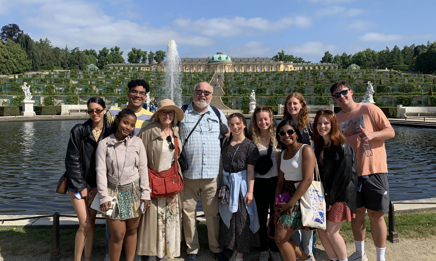 In This Week in Photos, we feature 19 locations across the globe where HWS students studied in 2023. Here, Professor of Sociology Jack Harris and his students visit Sanssouci Palace garden In Potsdam, Germany.