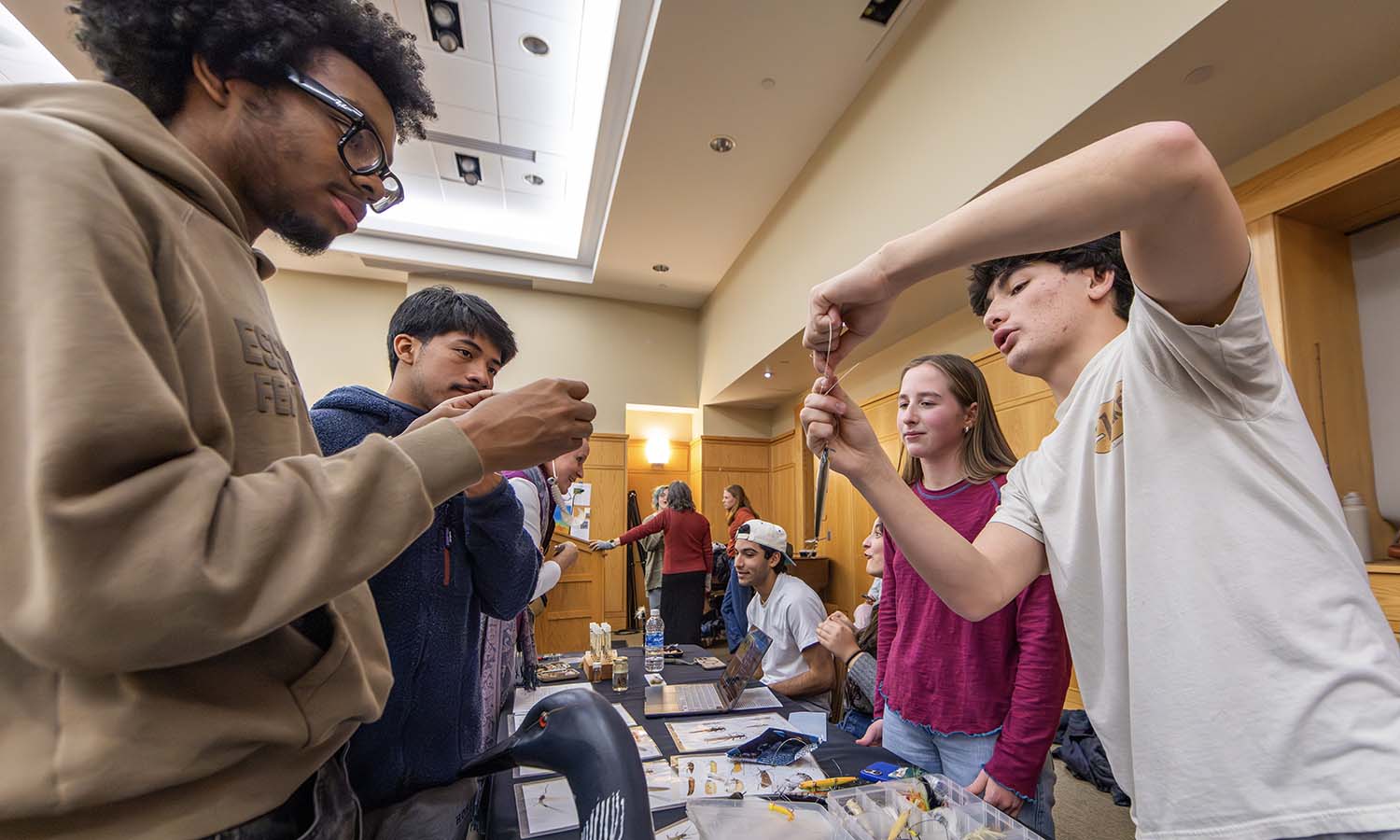 Students in “Fish On!” With Associate Professor of Writing and Rhetoric Ben Ristow present what they learned throughout the semester. 