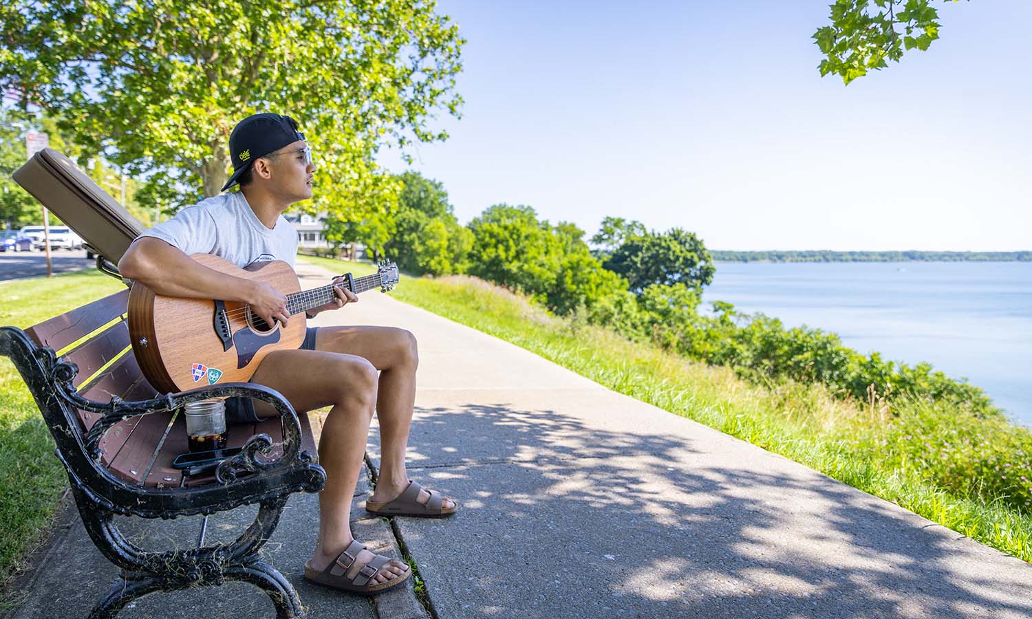 This week, we asked students to show us their favorite places on campus. Andy Dinh ‘27 enjoys taking time to slow down and reflect at the benches overlooking Seneca Lake, a location where he is able to find solitude on campus.