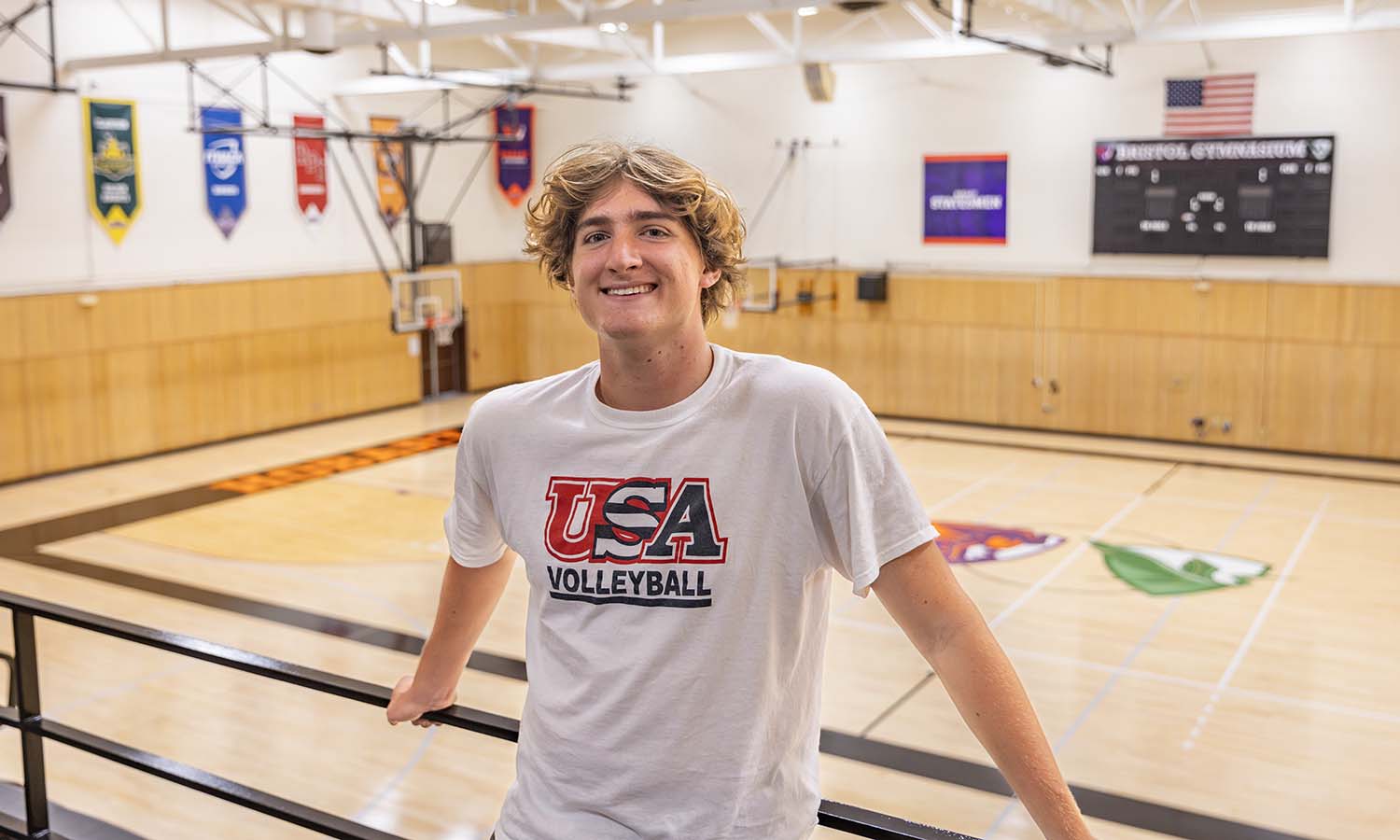 As a member of the Hobart Volleyball team, Noah DeLong ‘27 loves playing home games in Bristol Gym in front of the always-energetic crowd of fans. 