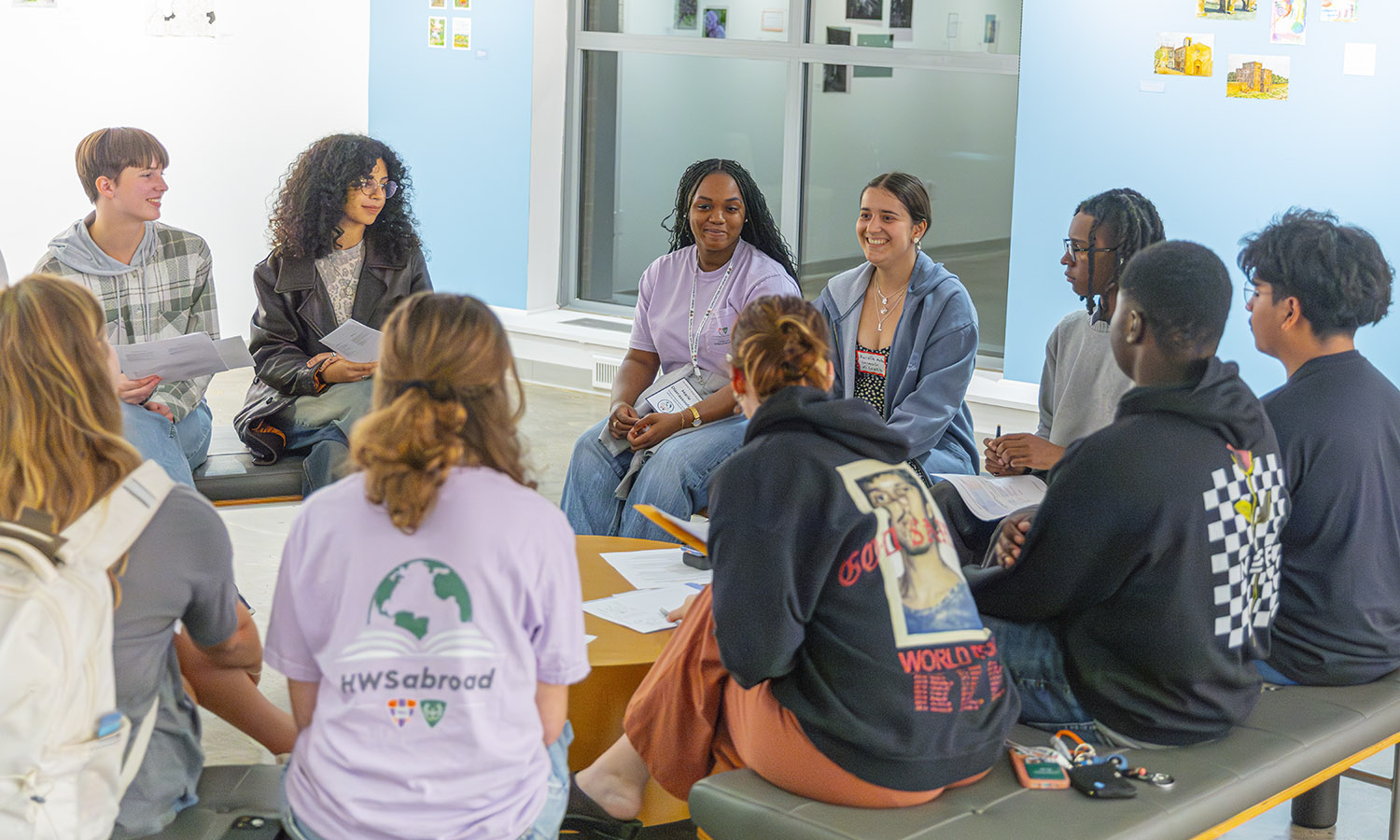 During the HWSabroad information session, Marie Diarrassouba ’26 and exchange student Mariella Hübel speak about the study abroad opportunities that are available in Germany. 