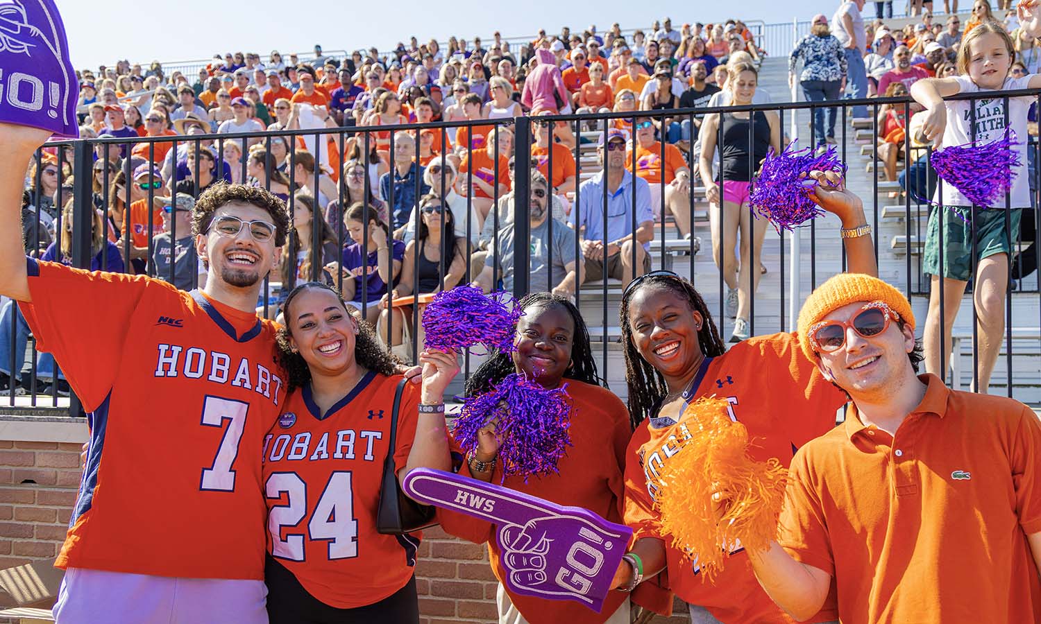 In this edition of This Week in Photos, we relive some of the best moments from the 2025-2026 academic year. Here, students pose for a photo while cheering on the Hobart football team during Homecoming and Family Weekend.