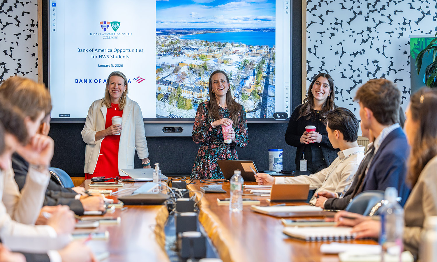 This week, we highlight Career Treks to New York City, Washington, D.C. and Boston that took place over winter break. Here, Lindsey Stampone '08 Kiersten Hamilton '12, and Christina Mitrow '22 discuss their careers at Bank of America. 