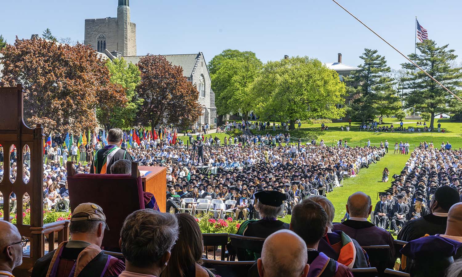 In This Week in Photos, we look back at Commencement for the Class of 2026. Here, President Mark D. Gearan gives his valedictory address.