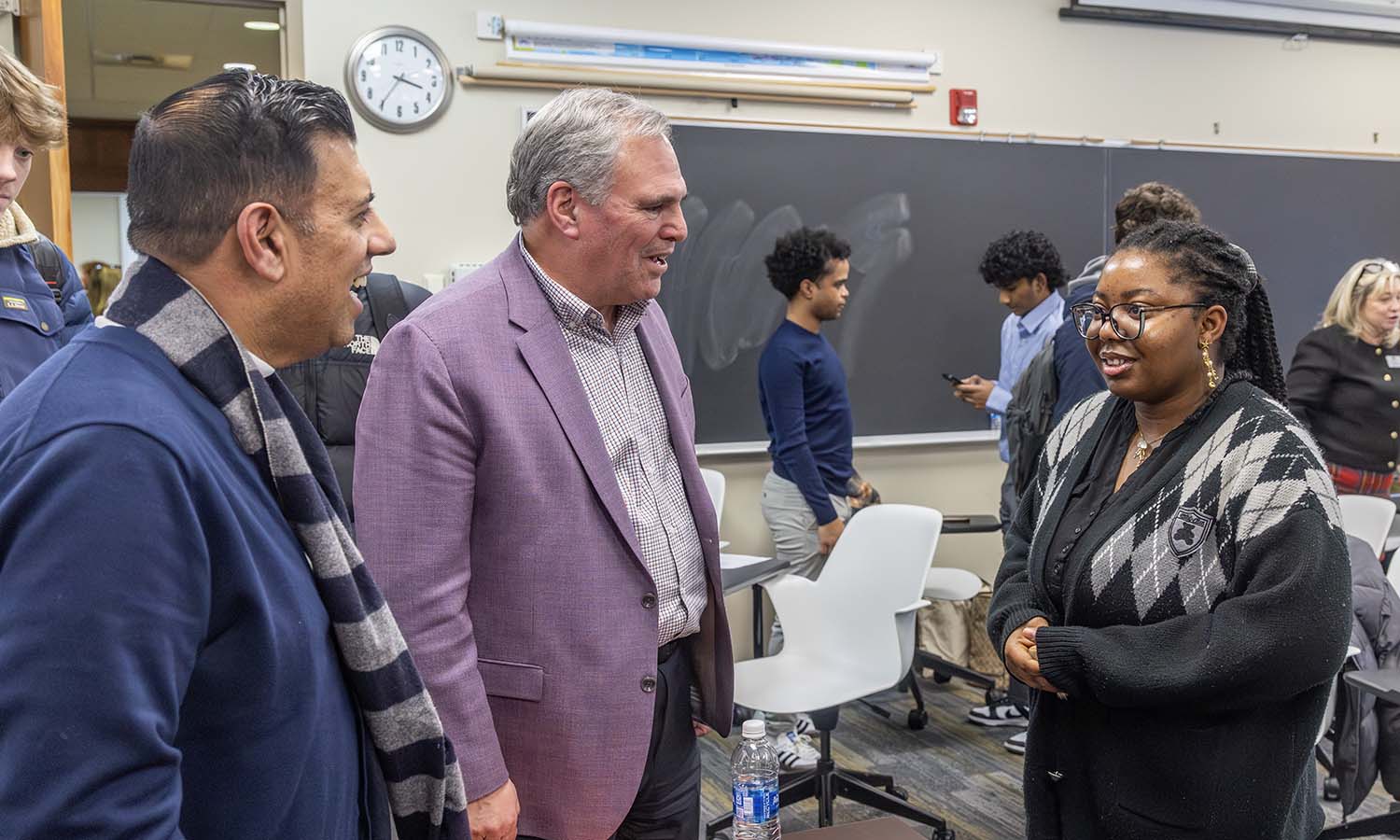 Hon. Jeremy Cooney, ESQ. ’04, Senator 56th District, New York State Senate, and Edward Cooper ’86, P’16, Vice President of Public Affairs and Community Relations at Total Wine & More, provide insights on their career journeys with students interested in public service, policy or law.   