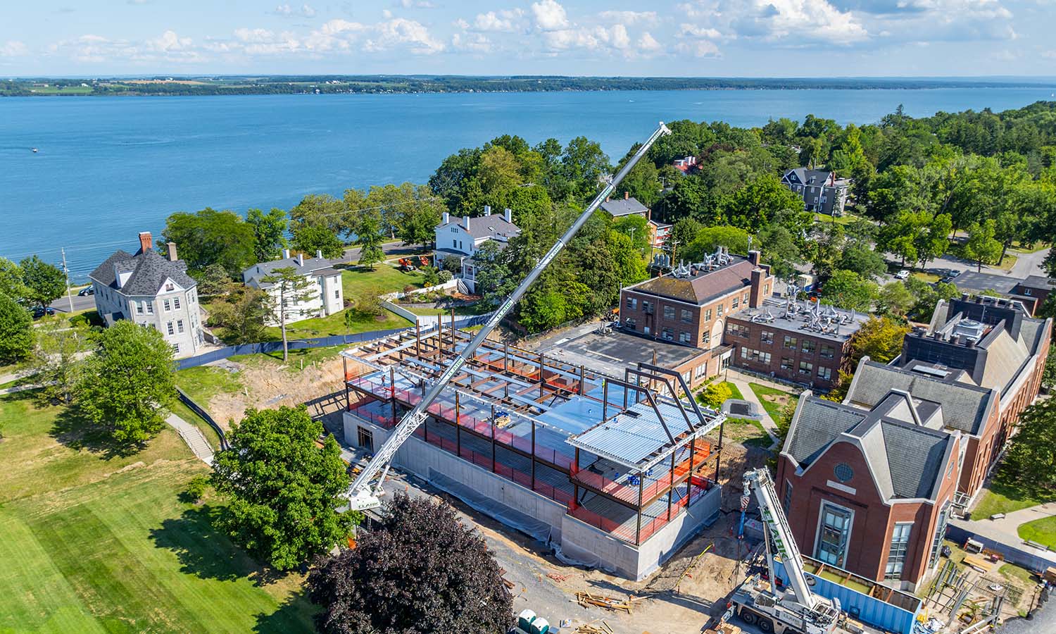 Progress continues on the Fish Center for the Sciences. 