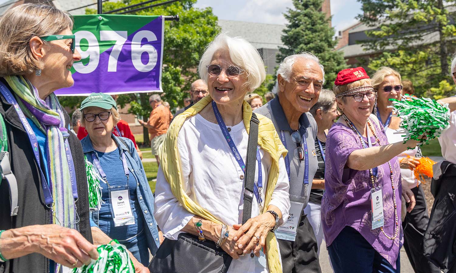 Members of the Class of 1971 stroll down Pulteney Street. 