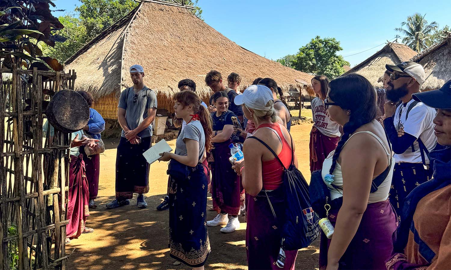 Students visit the Senaru Village and learned about the traditions of the Sasak people before hiking to the Sendang Gile Waterfall. 