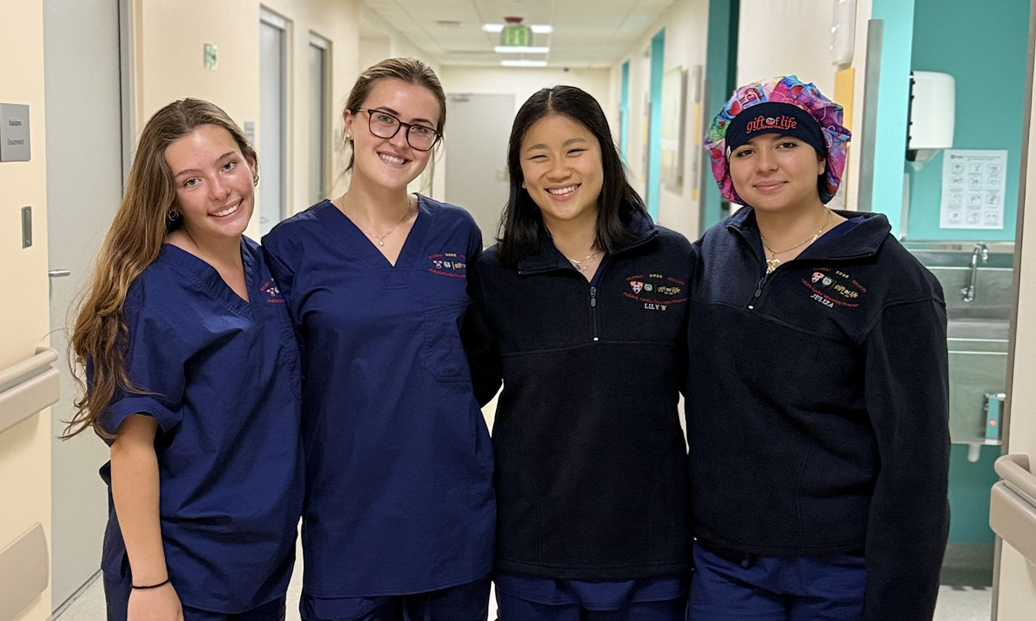 Gift of Life 2026 Interns Beatrix Rioux '29, Kelly Malone '27, Lily Winch '28 and Juliza Ariza '27 spent part of June in the Dominican Republic embedded with local health care teams providing life-saving cardiac care for children with congenital heart defects.  