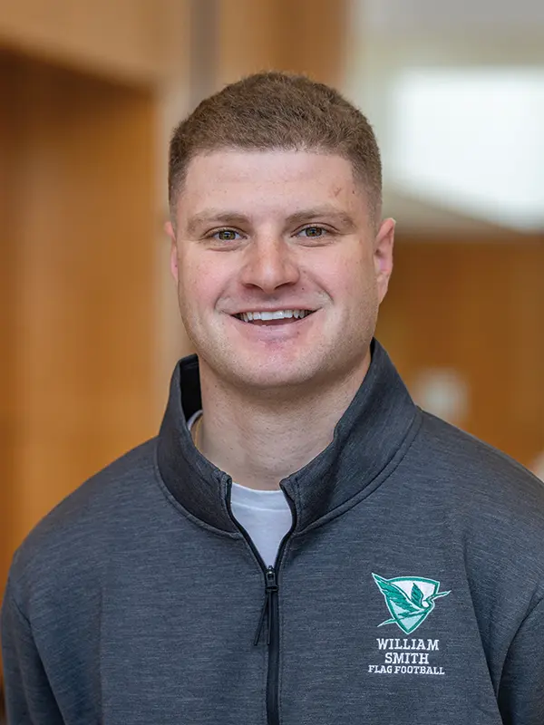 Coach Rusty Virkler, the inaugural head coach of William Smith flag football