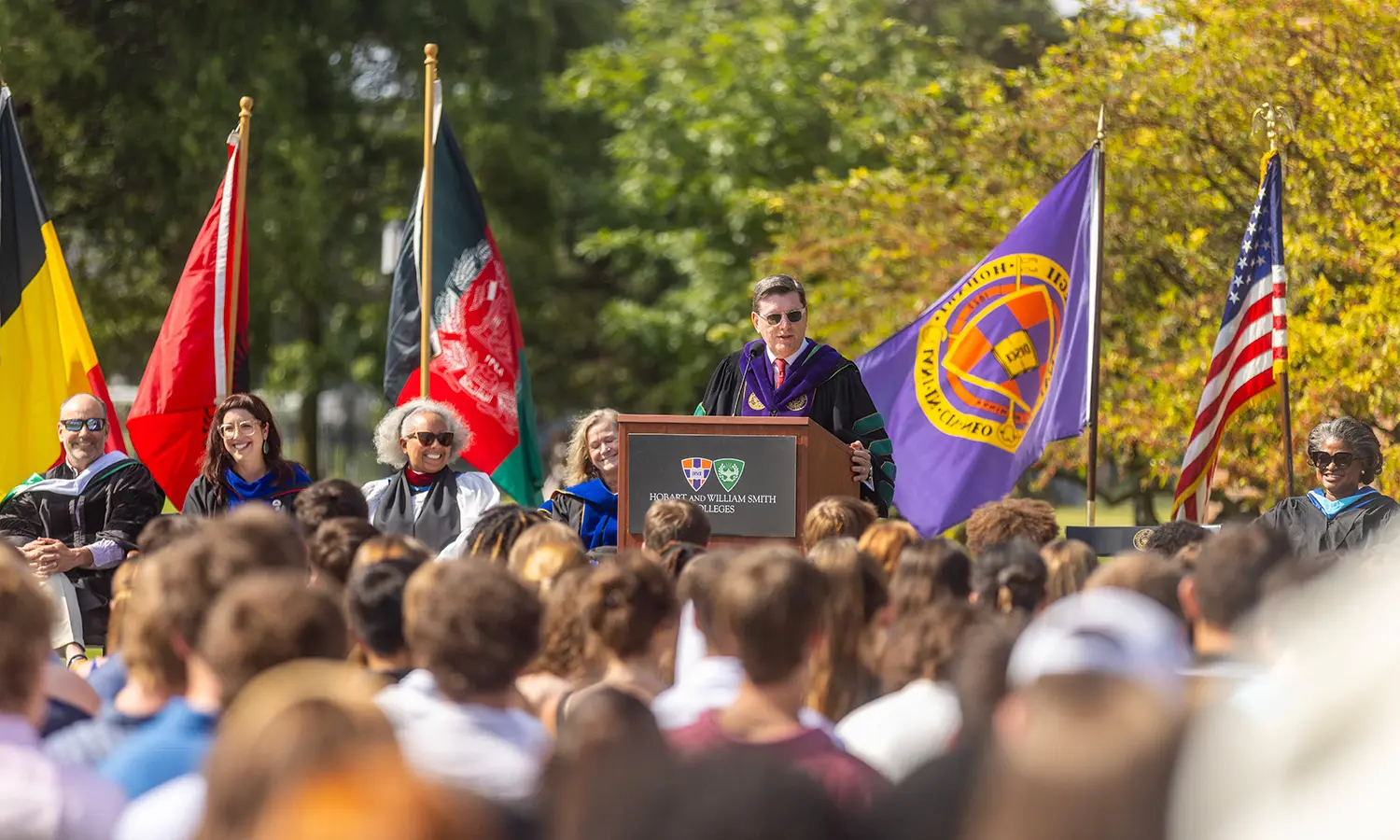 President Mark D. Gearan provides the concluding remarks at Convocation 2024.