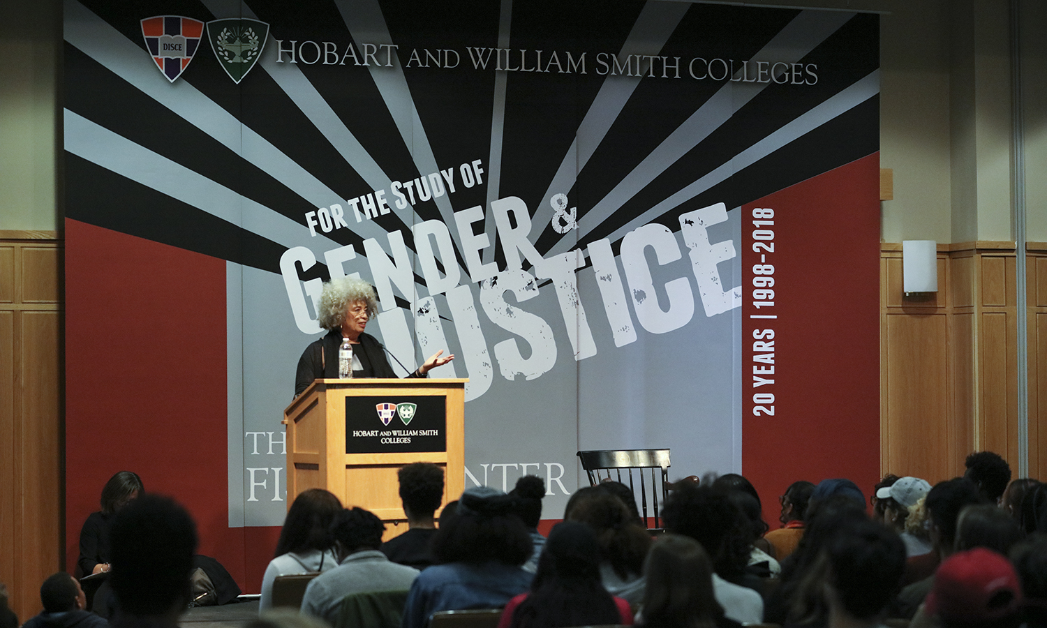 Angela Davis speaking at HWS