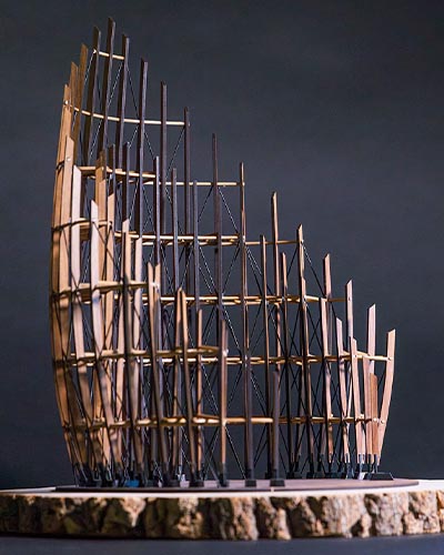 “Morphologics” (18 inches x 18 inches, wood and wire, November 2024)