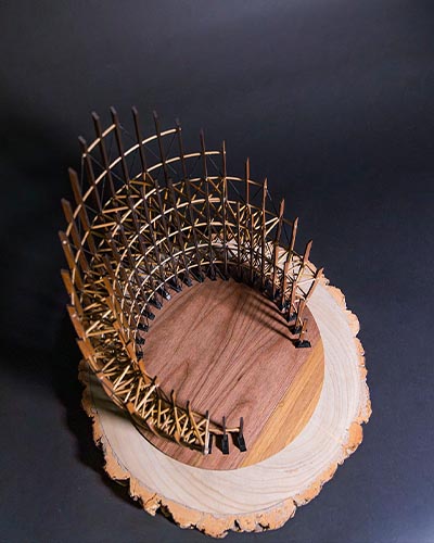 “Morphologics” (18 inches x 18 inches, wood and wire, November 2024)