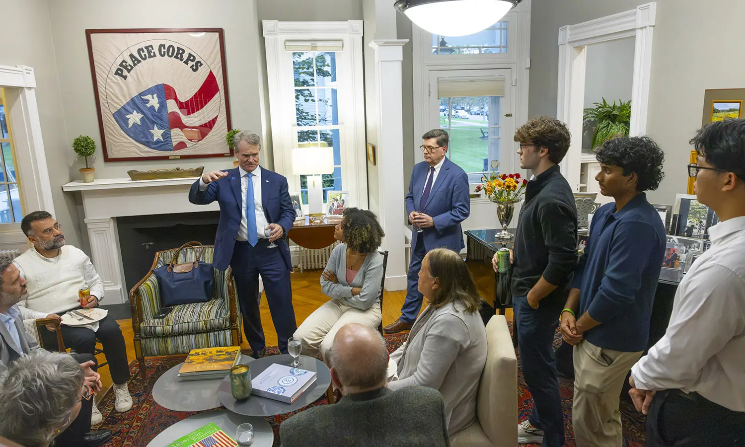 Meeting with members of the HWS community.
