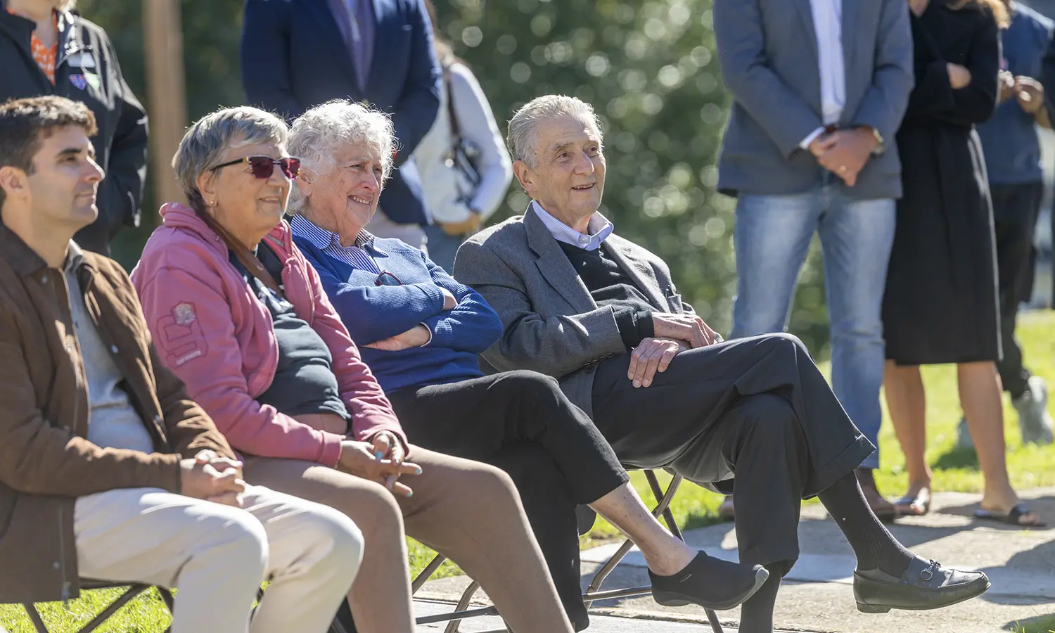 Attendees included Trustee Samuel Stern ’03, Mara O’Laughlin ’66, Trustee Emeritus Herbert J. Stern ’58, P’03, LL.D. ’74, and members of the Freeman and Kuryla families.