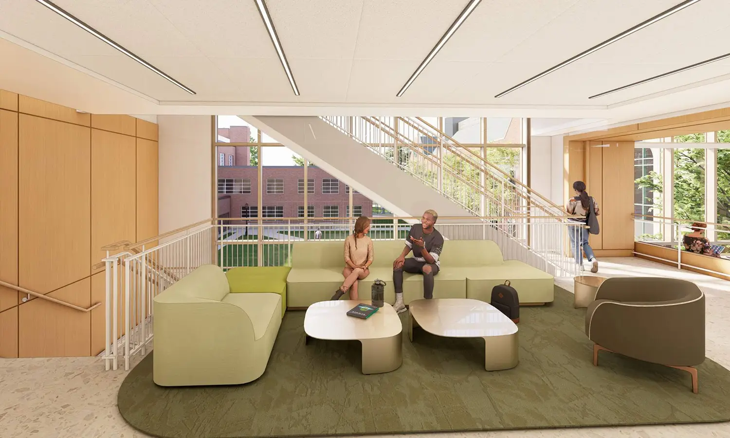 Second Floor Lounge and Stairs