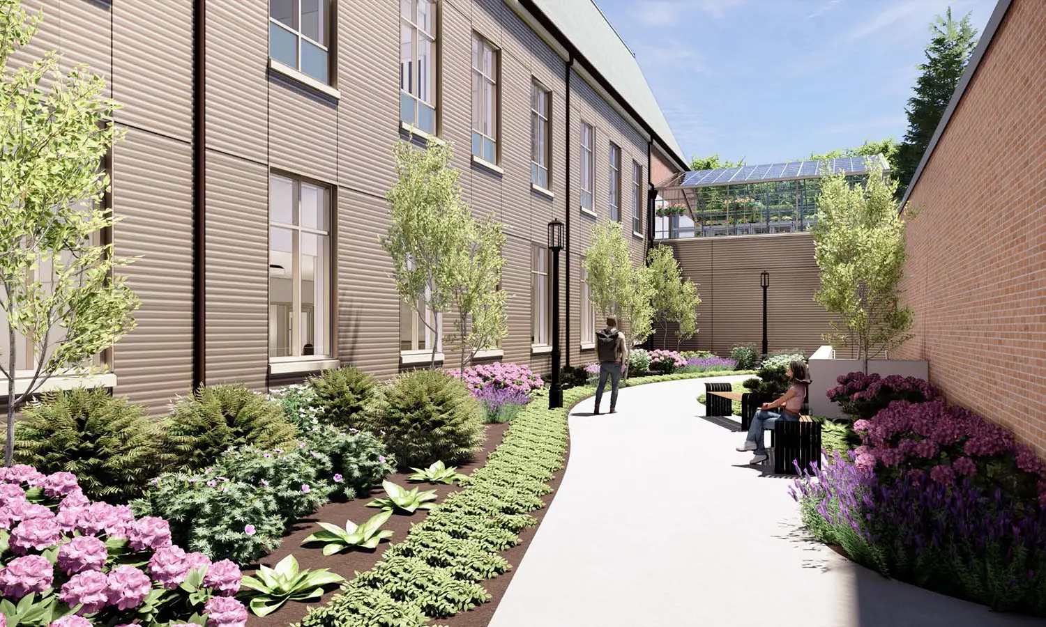 Exterior Rendering - Science Garden Path