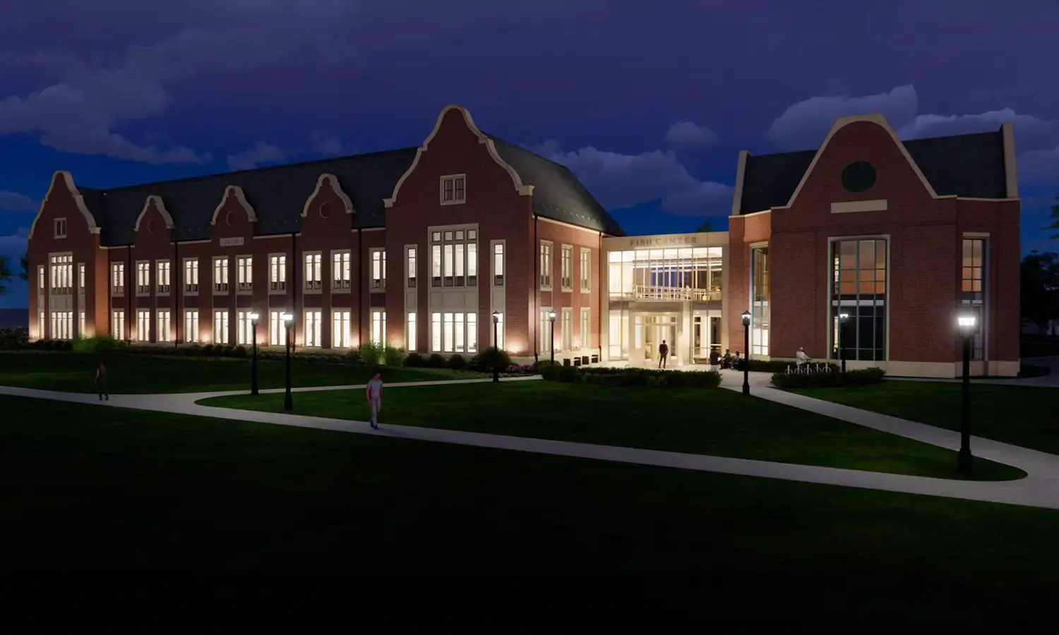 Exterior Rendering - Connector Uplighting & Signage Light Scheme 3