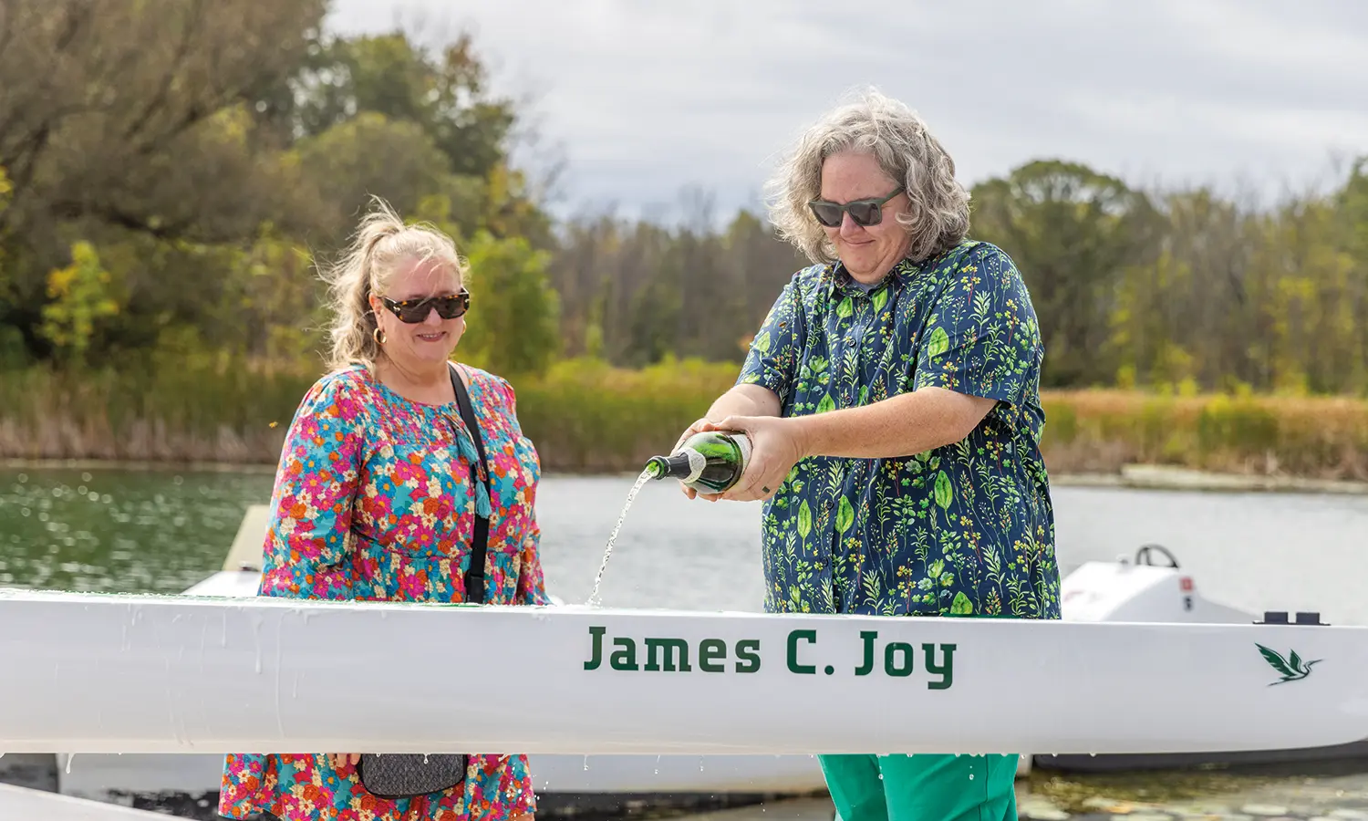 With the dedication of four new rowing shells, HWS celebrated the enduring impact of Angela Desino P'94, Chris Desino '94, Rob Desino '94, and former Head Rowing Coach Jim Joy.