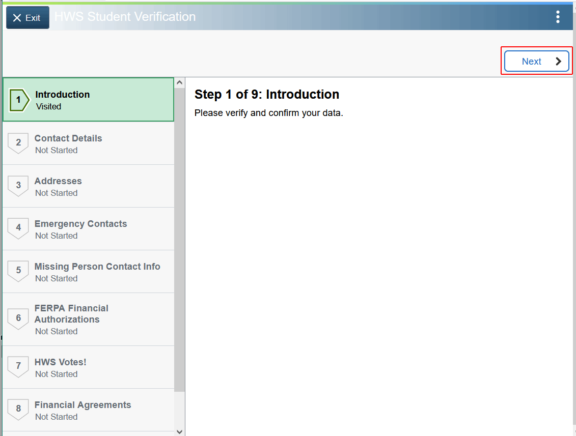 Student Data Verification